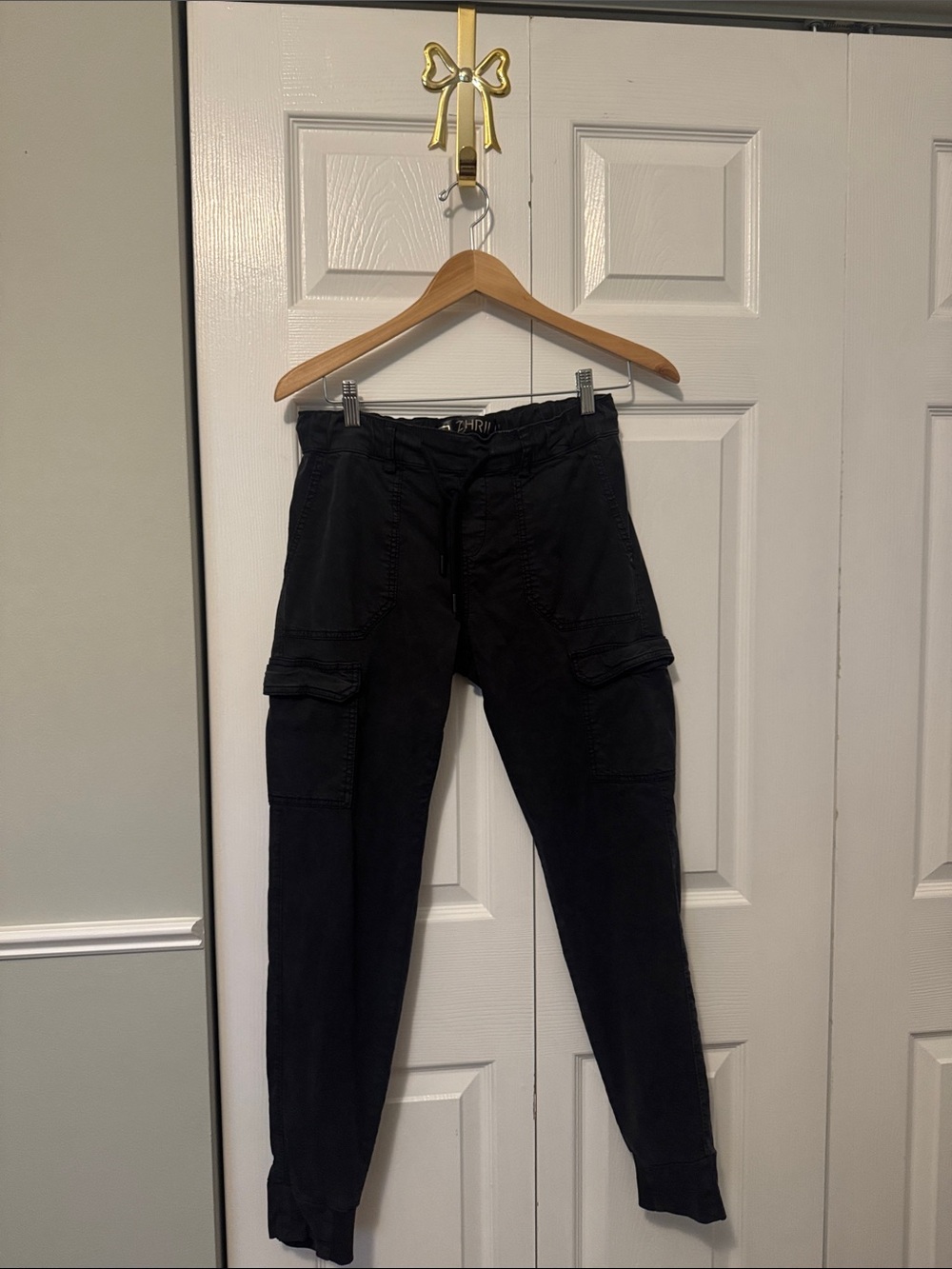 Women’s Zhrill Black Cargo Jogger Pants